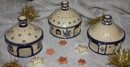 Räucherhäuschen Steingut Keramik