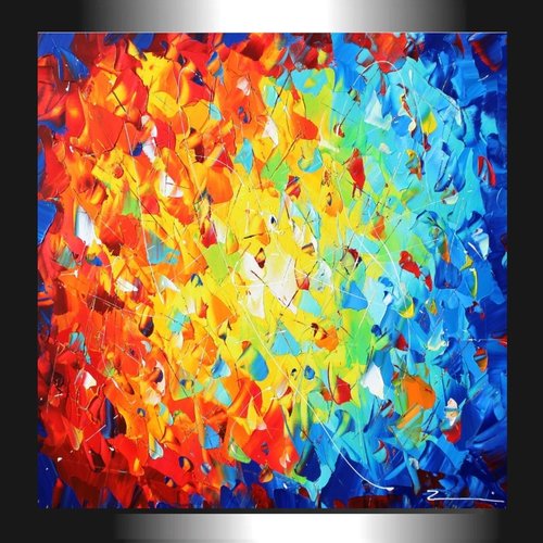Malerei handgemalt mit Struktur "Colors II"