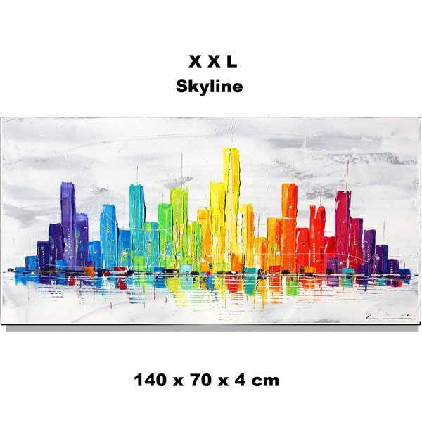 Stadt Skyline New York City handgemalt abstrakt Zenic