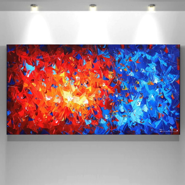 Zenic Color Explosion handgemalt Wandbild XXL