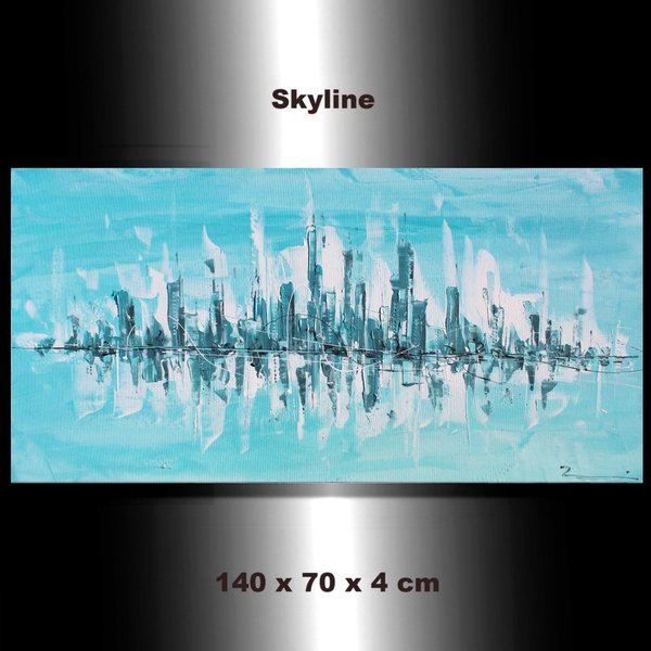 Skyline handgemalt türkis Zenic 70x140