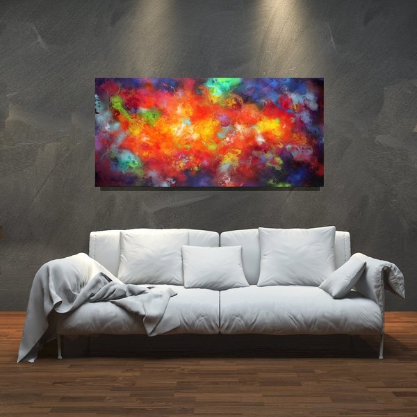 Bild abstrakt "Galaxia" 60x120x4 cm Zenic