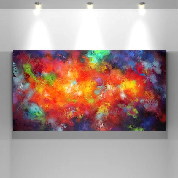 Bild abstrakt "Galaxia" 60x120x4 cm Zenic