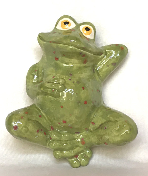 Frosch Theo Sonnenanbeter Keramik Teichdeko Gartendeko
