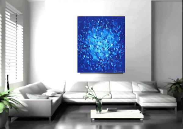 Gemälde "Blue" 120x100x4 cm