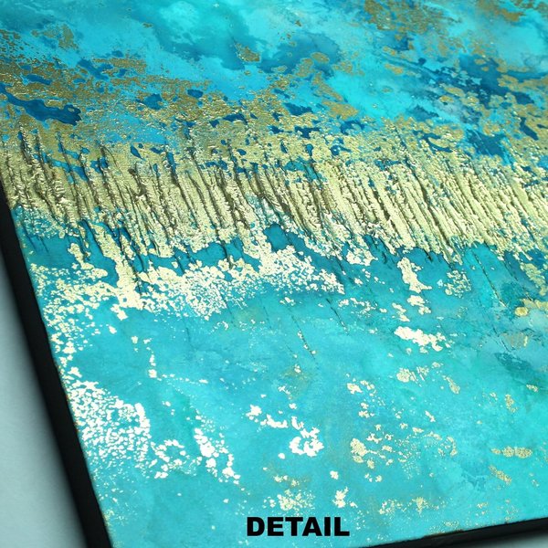 Bild Wandbild Struktur Golden Ocean Unikat