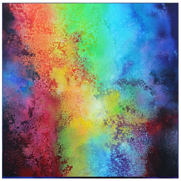 Gemälde Bild Malerei "Color Flames" 60 x 60 Leinwand auf Keilrahmen