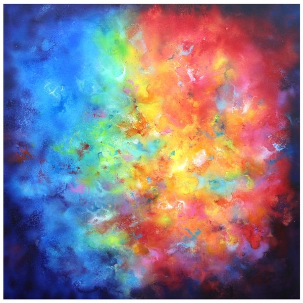 Gemälde abstrakt "Galaxia" 120 x 120 x 4 cm
