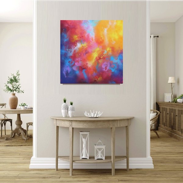 Gemälde Bild Malerei "Colorful" 60 x 60 Leinwand auf Keilrahmen